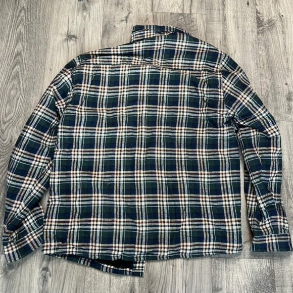 Boston Traders NWT Women's Size XL Oversized Green Plaid Sherpa Lined Shacket - Picture 10 of 10